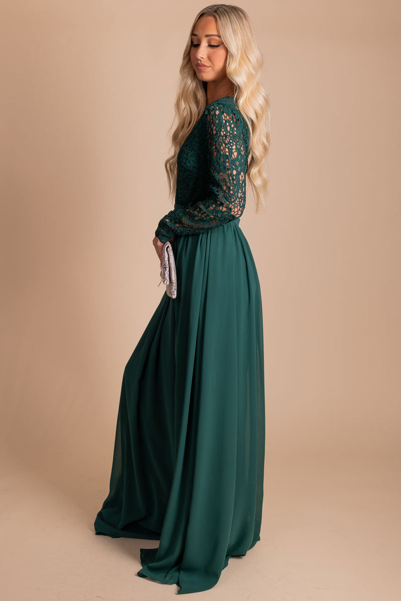 To The Moon and Back Lace Maxi Dress