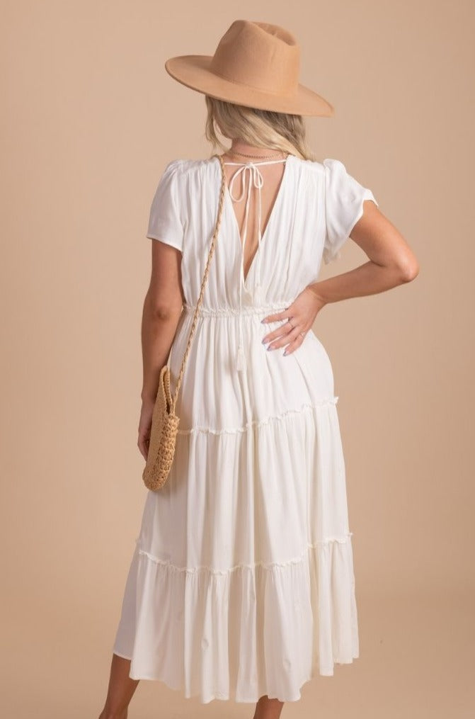 Pastel Dreams Embroidered Midi Dress