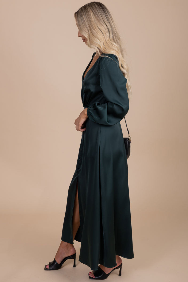 Seasons Greetings Long Sleeve Maxi Dress