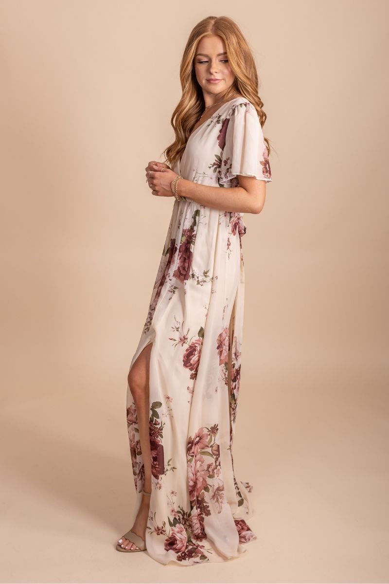 Bloom Where You're Planted Floral Maxi Dress
