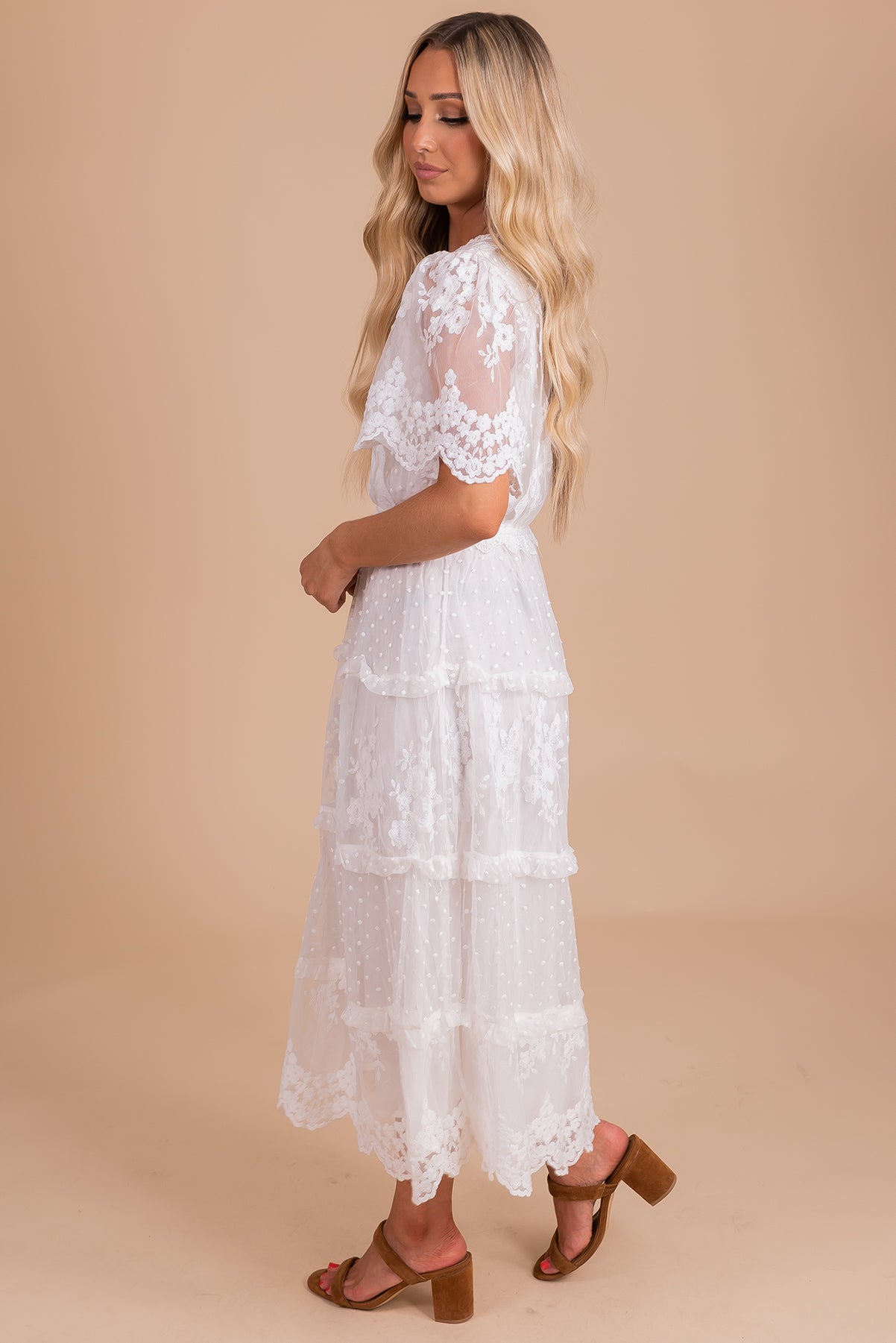 Devoted To You Midi Dress - White