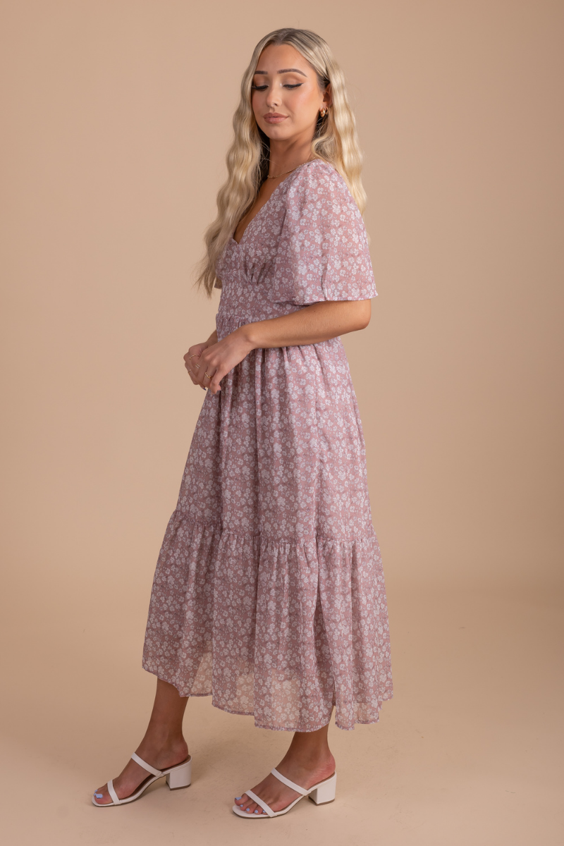 Beautiful Today Floral Midi Dress