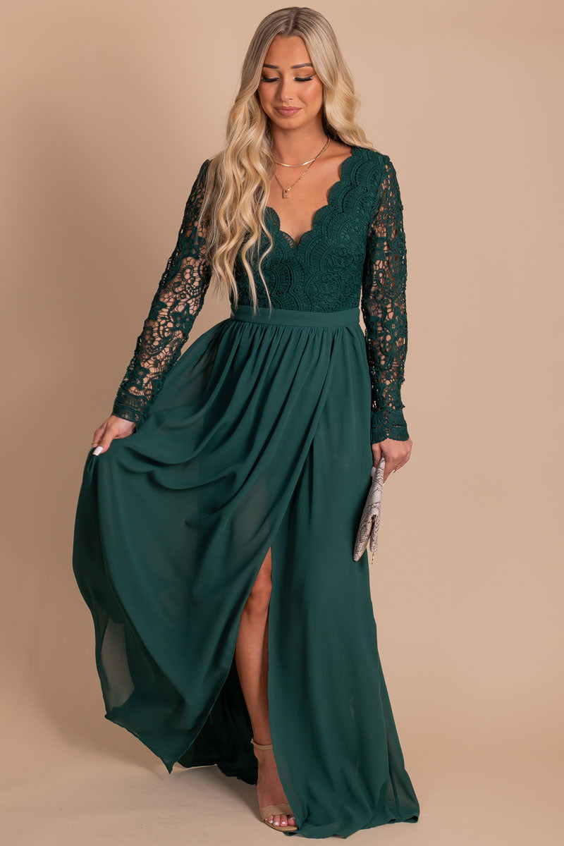 To The Moon and Back Lace Maxi Dress