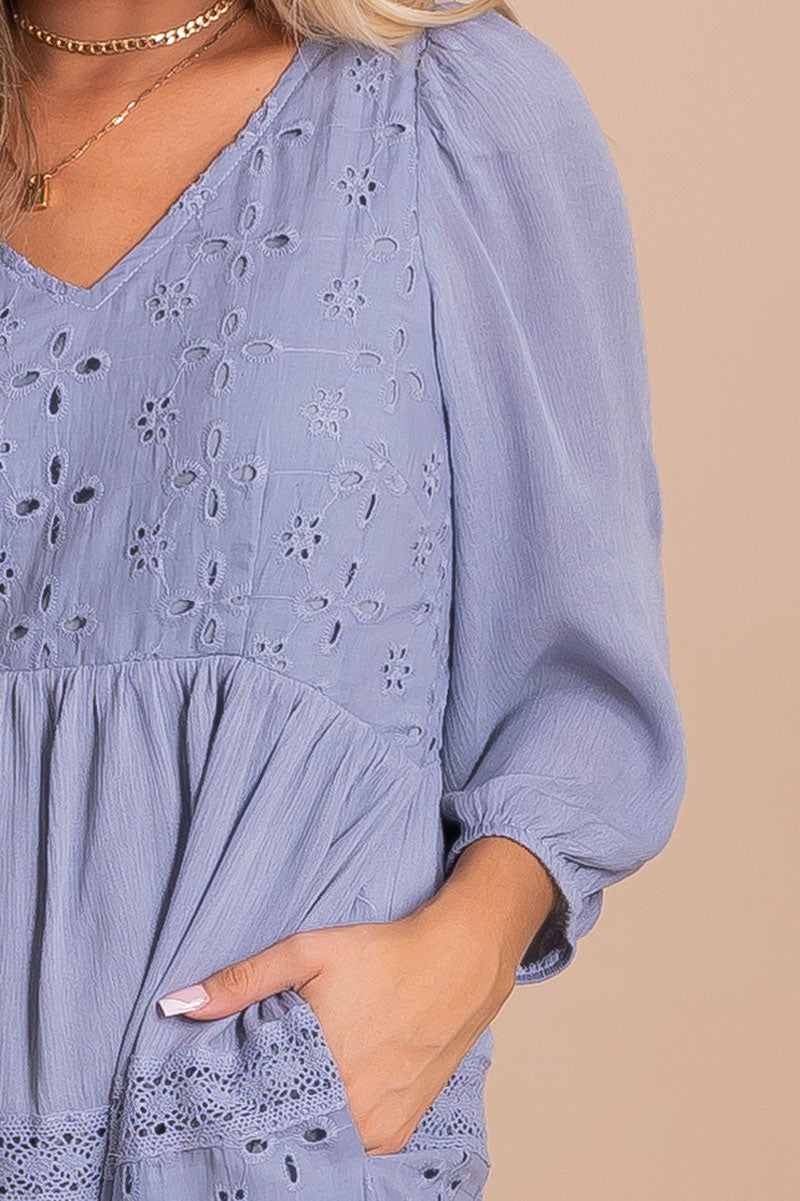 Make It Count Eyelet Detail Maxi Dress