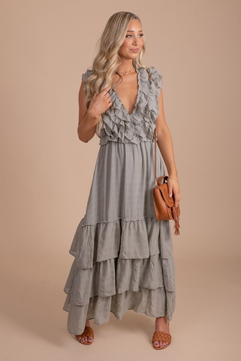 New Romance Ruffle Maxi Dress