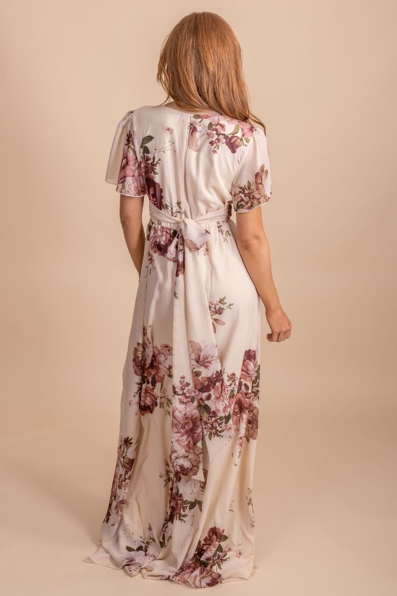 Bloom Where You're Planted Floral Maxi Dress