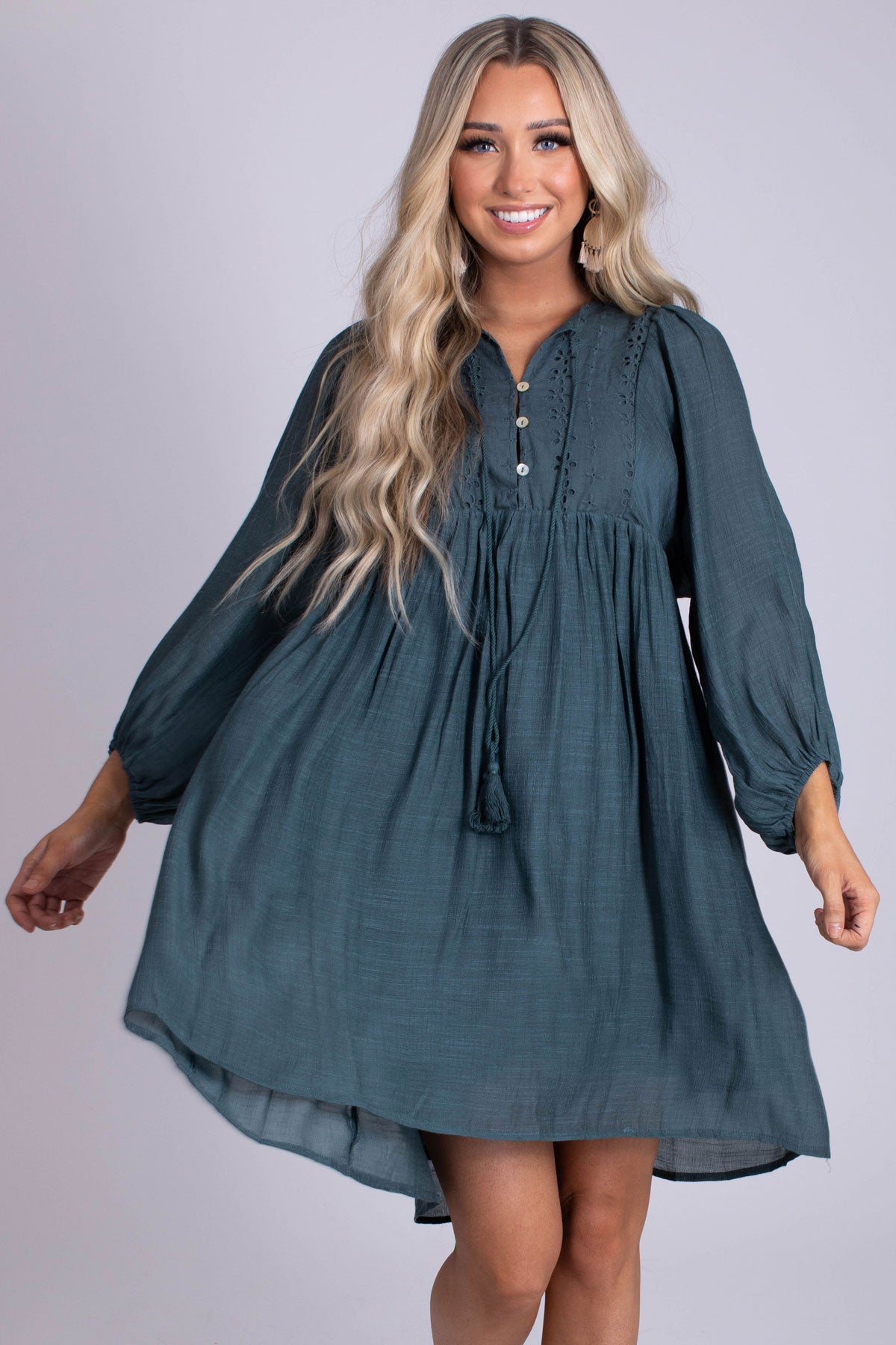 Find A Way Long Sleeve Mini Dress