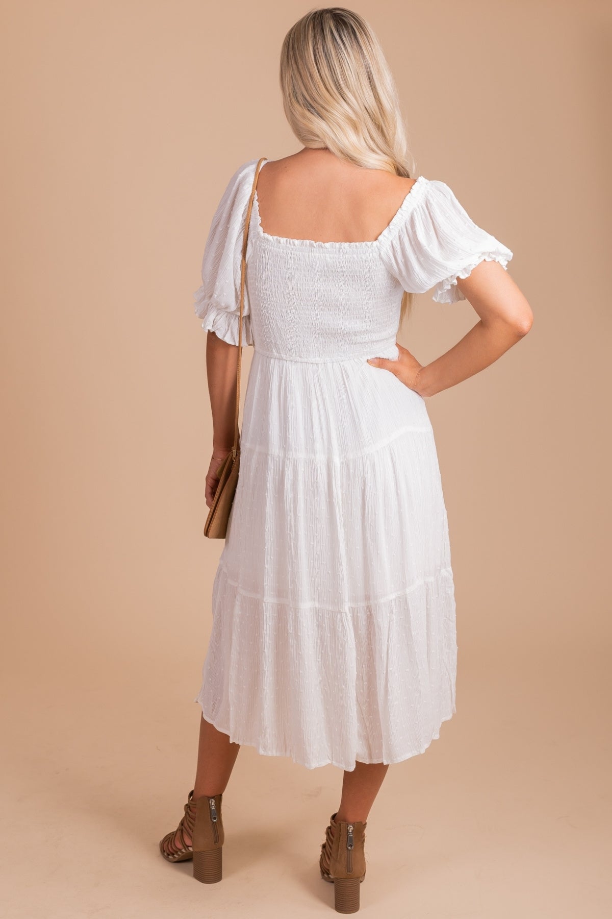 Come What May Midi Dress - White