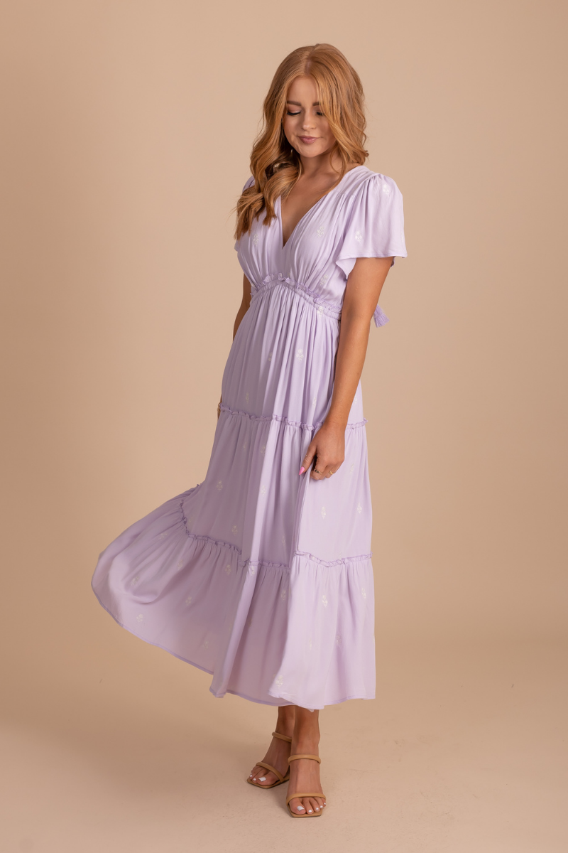Pastel Dreams Embroidered Midi Dress