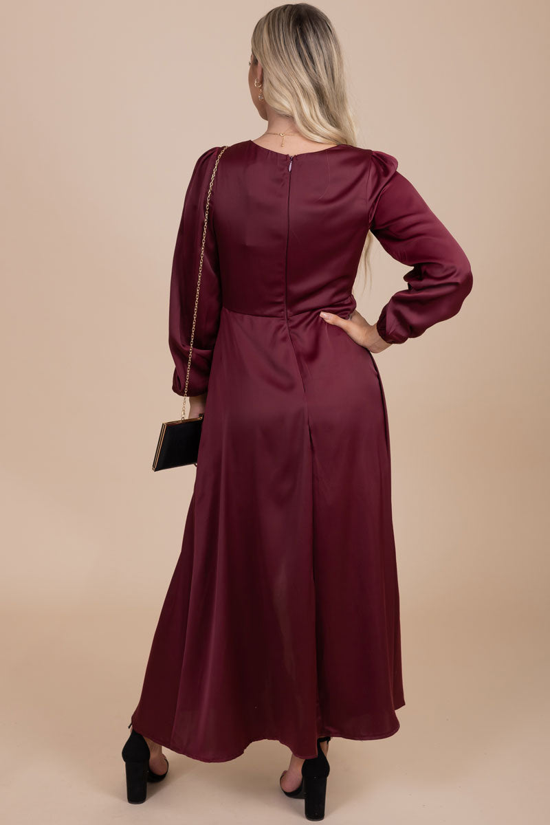 Seasons Greetings Long Sleeve Maxi Dress