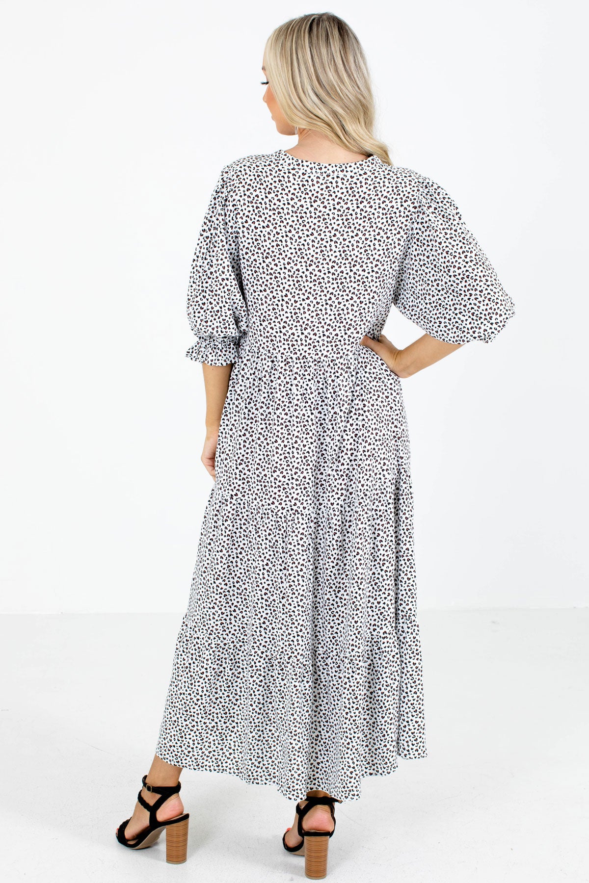 Living Wild White Patterned Maxi Dress