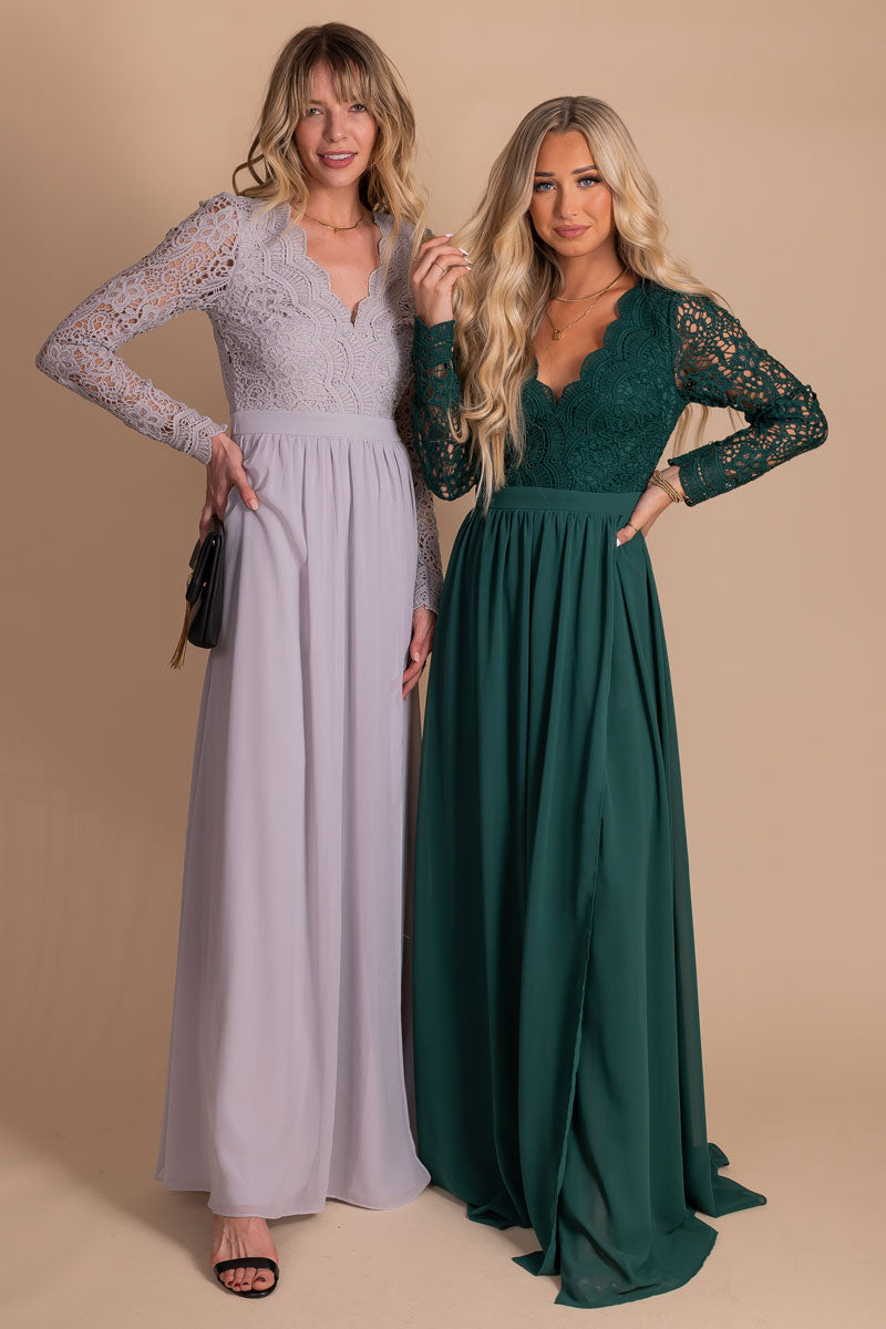 To The Moon and Back Lace Maxi Dress