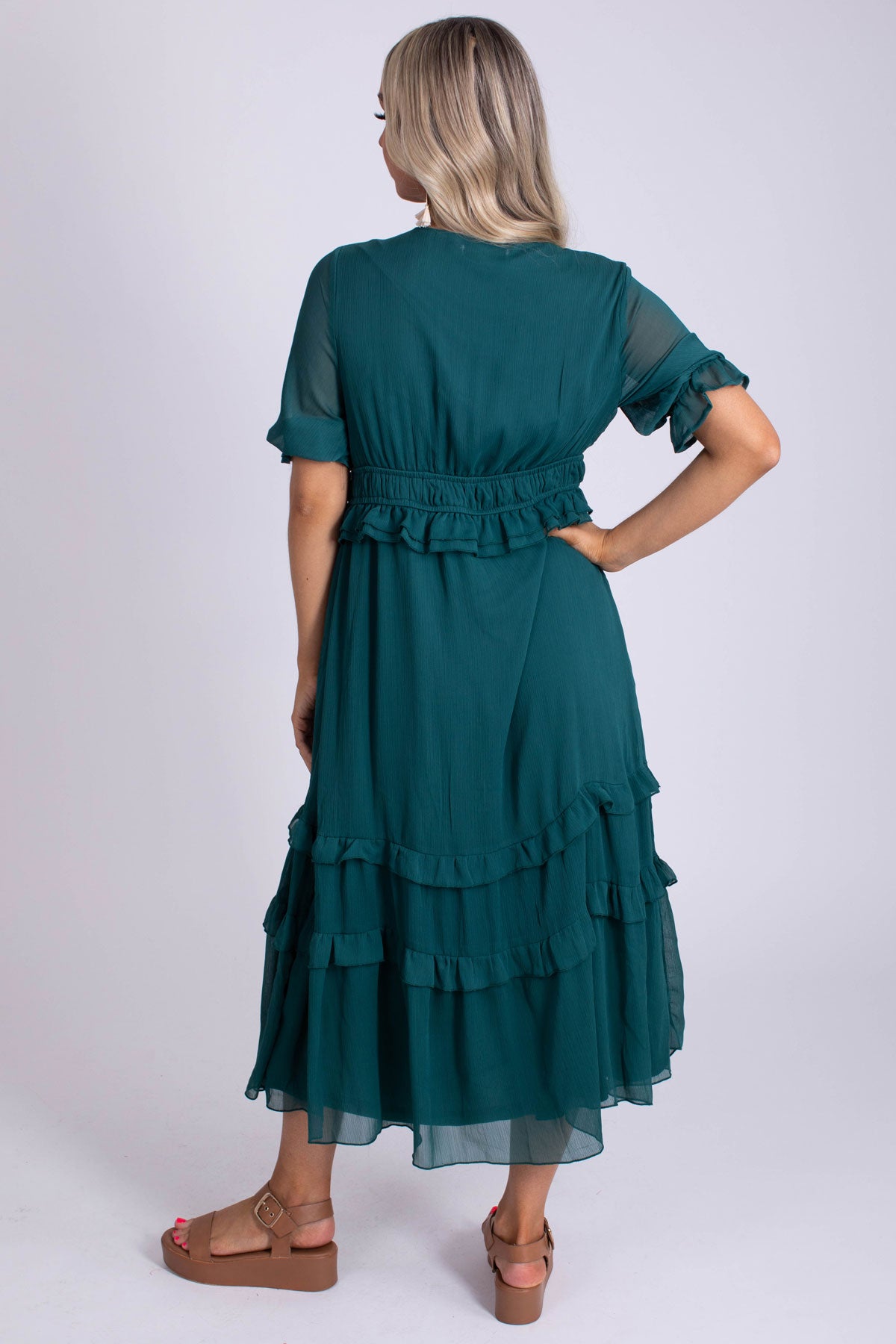 Run To You Tiered Midi Dress