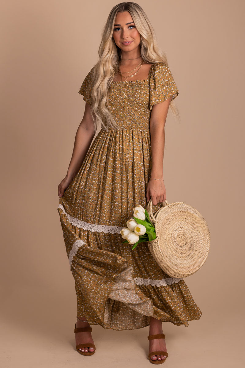Spring in Your Step Floral Maxi Dress