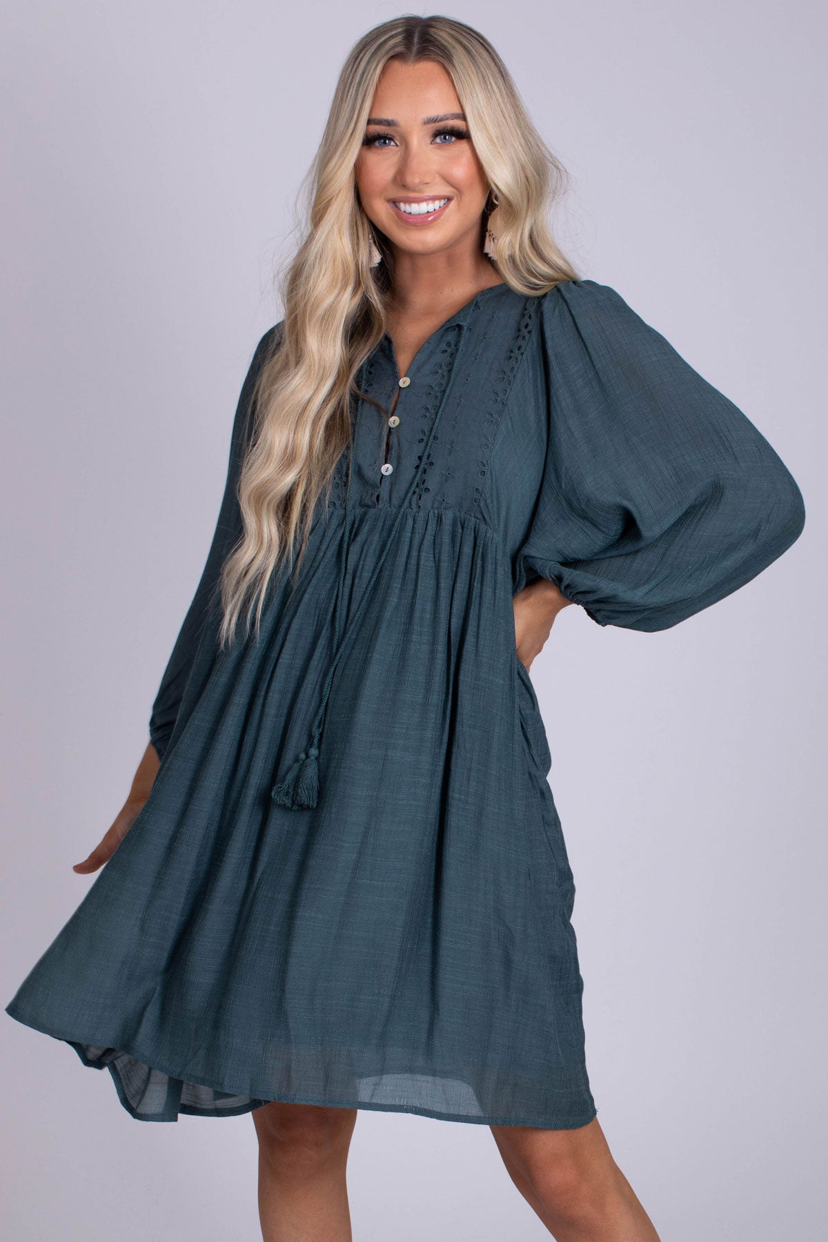 Find A Way Long Sleeve Mini Dress