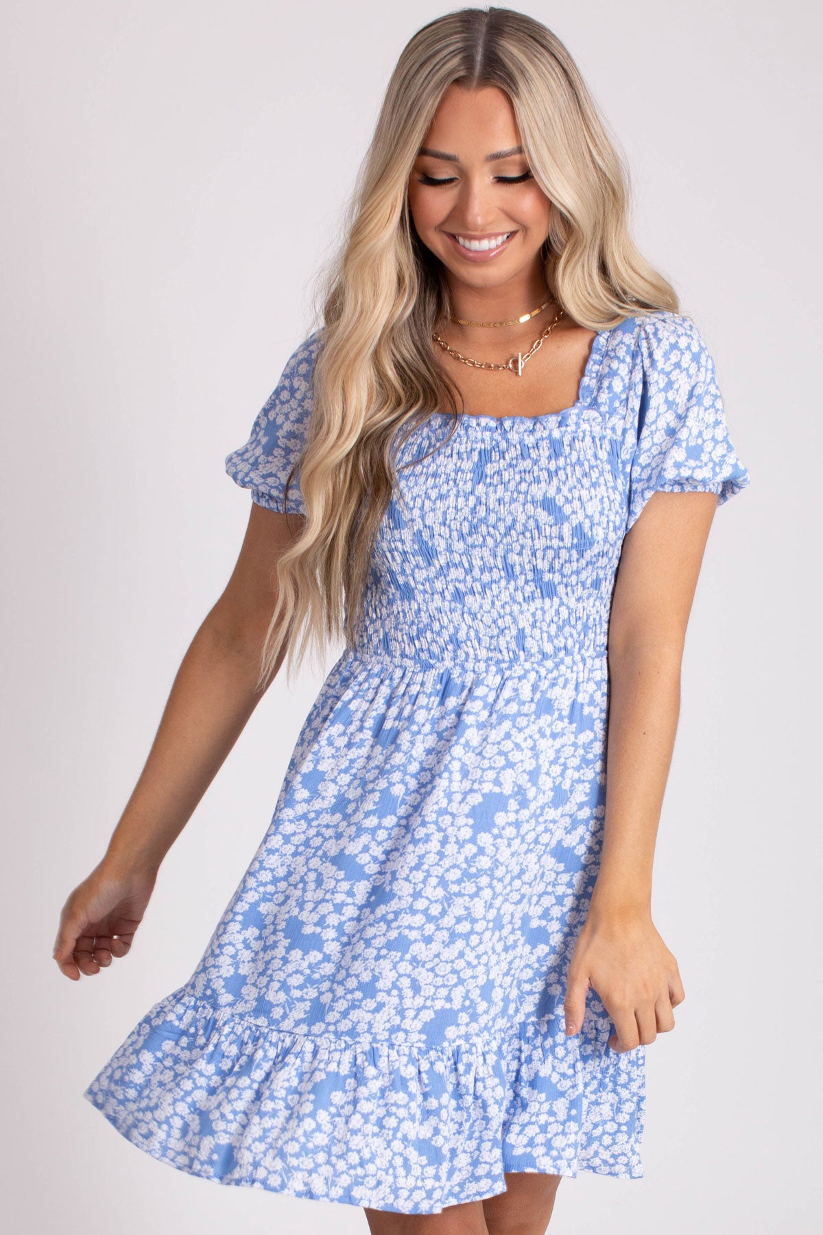 I Choose You Floral Mini Dress