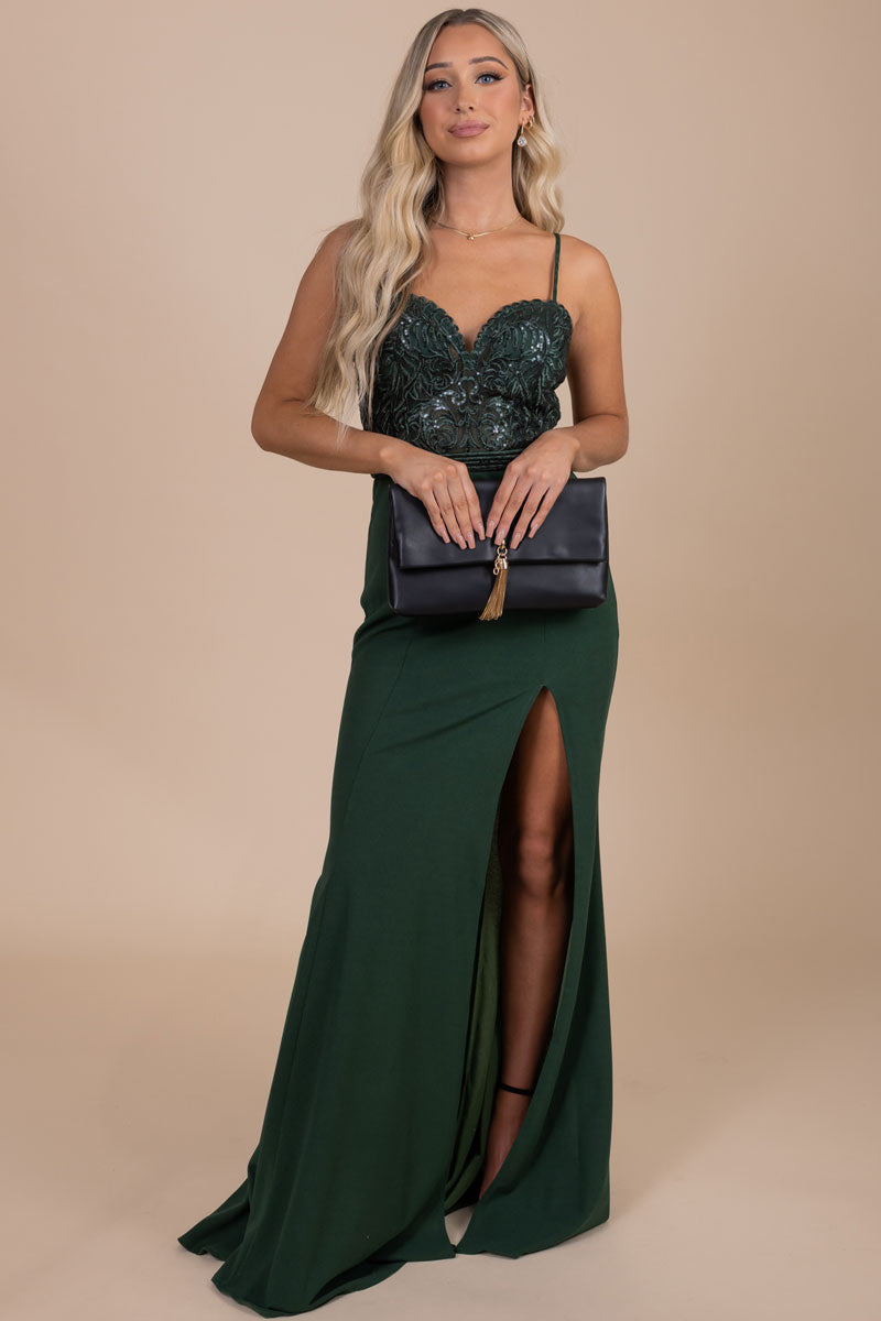 Time Will Tell Shimmery Maxi Dress