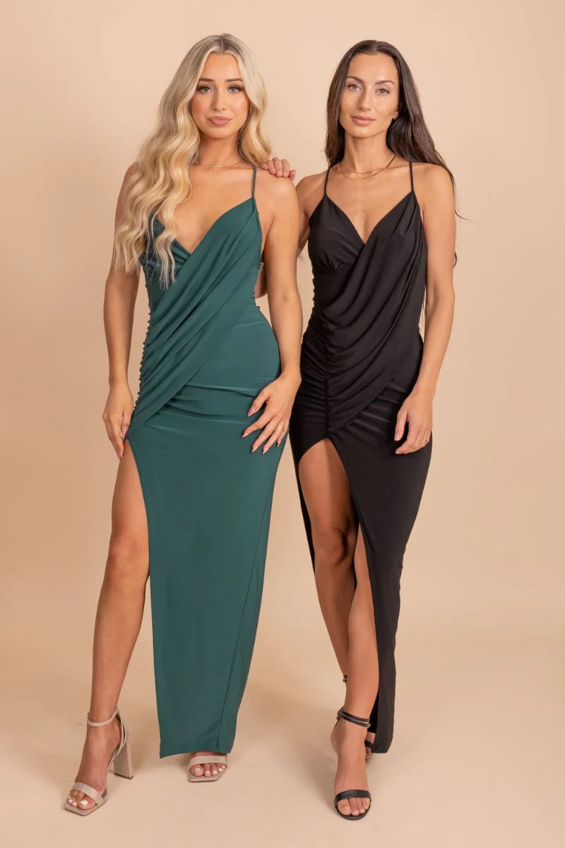 Nightfall Glamour Maxi Dress