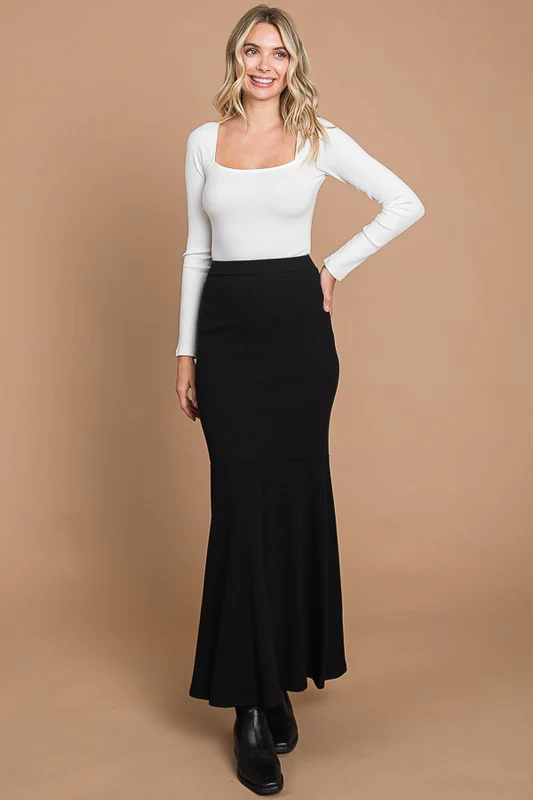 Mermaid Black Maxi Skirt
