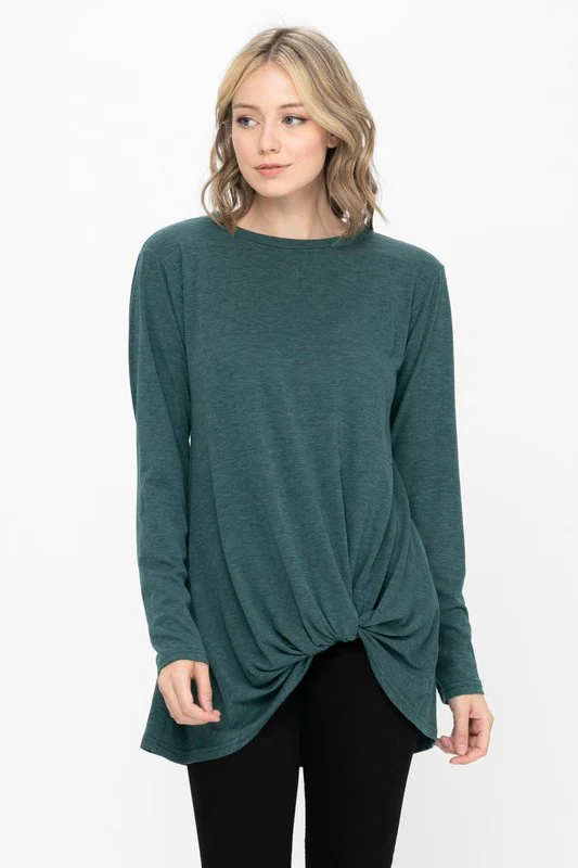 Long Sleeve Side Knot Top