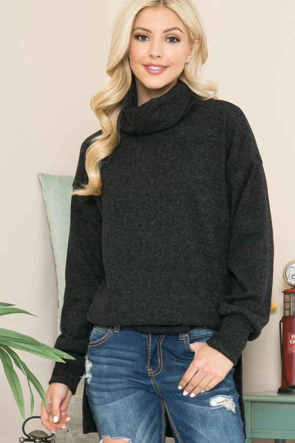 Turtle Neck Tunic Pullover