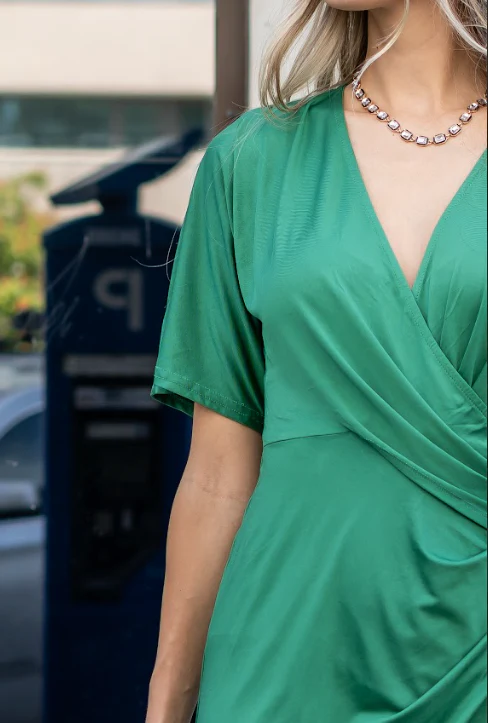 Let's Go Dance Faux Wrap Maxi Dress