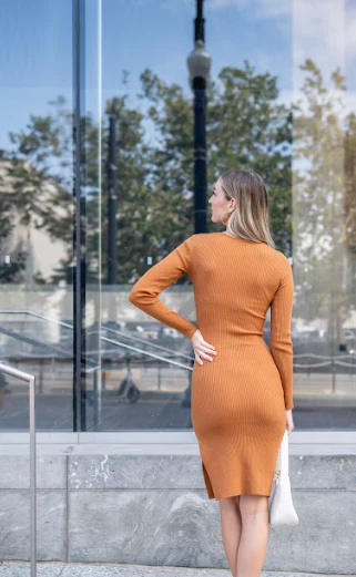 Paige Ribbed Midi Dress