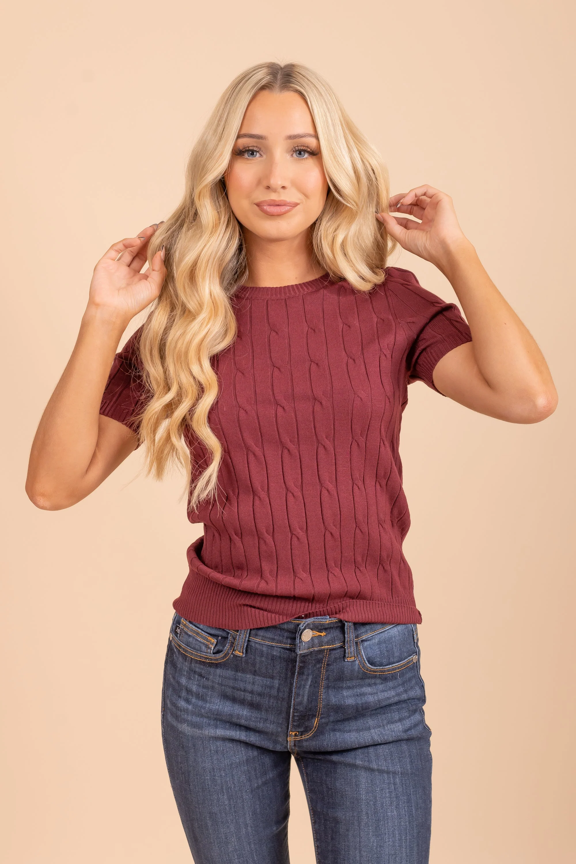 Short Sleeve Sweater Top