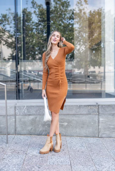 Paige Ribbed Midi Dress