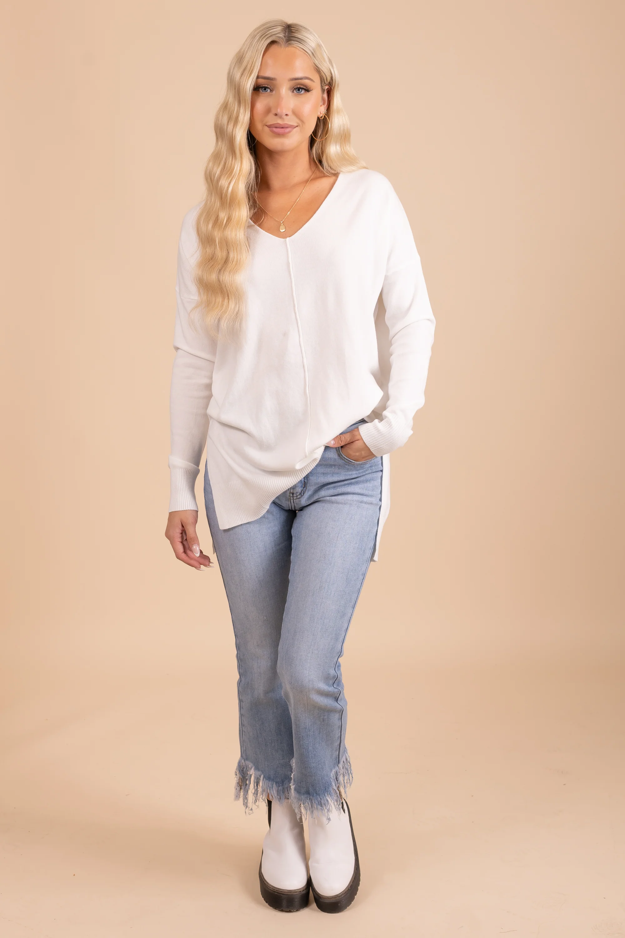 Stay Cozy Oversized V-neck Sweater