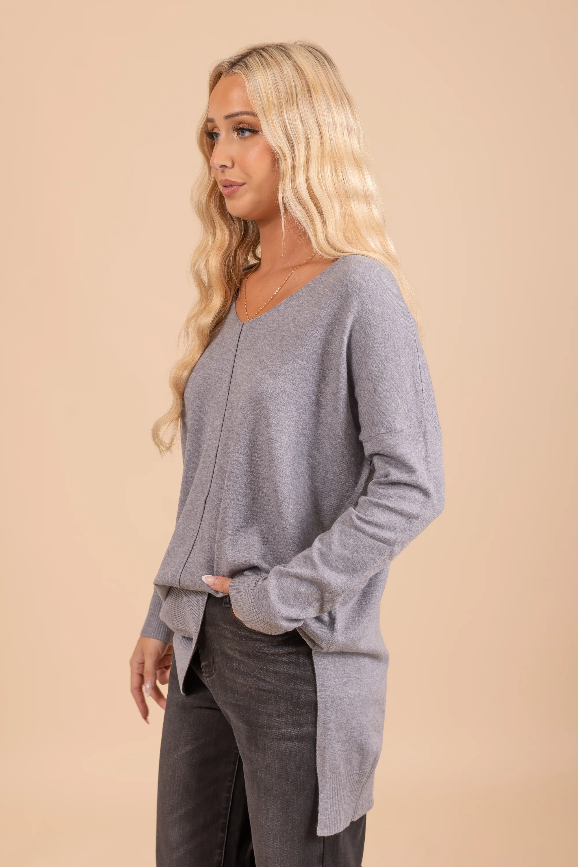 Stay Cozy Oversized V-neck Sweater