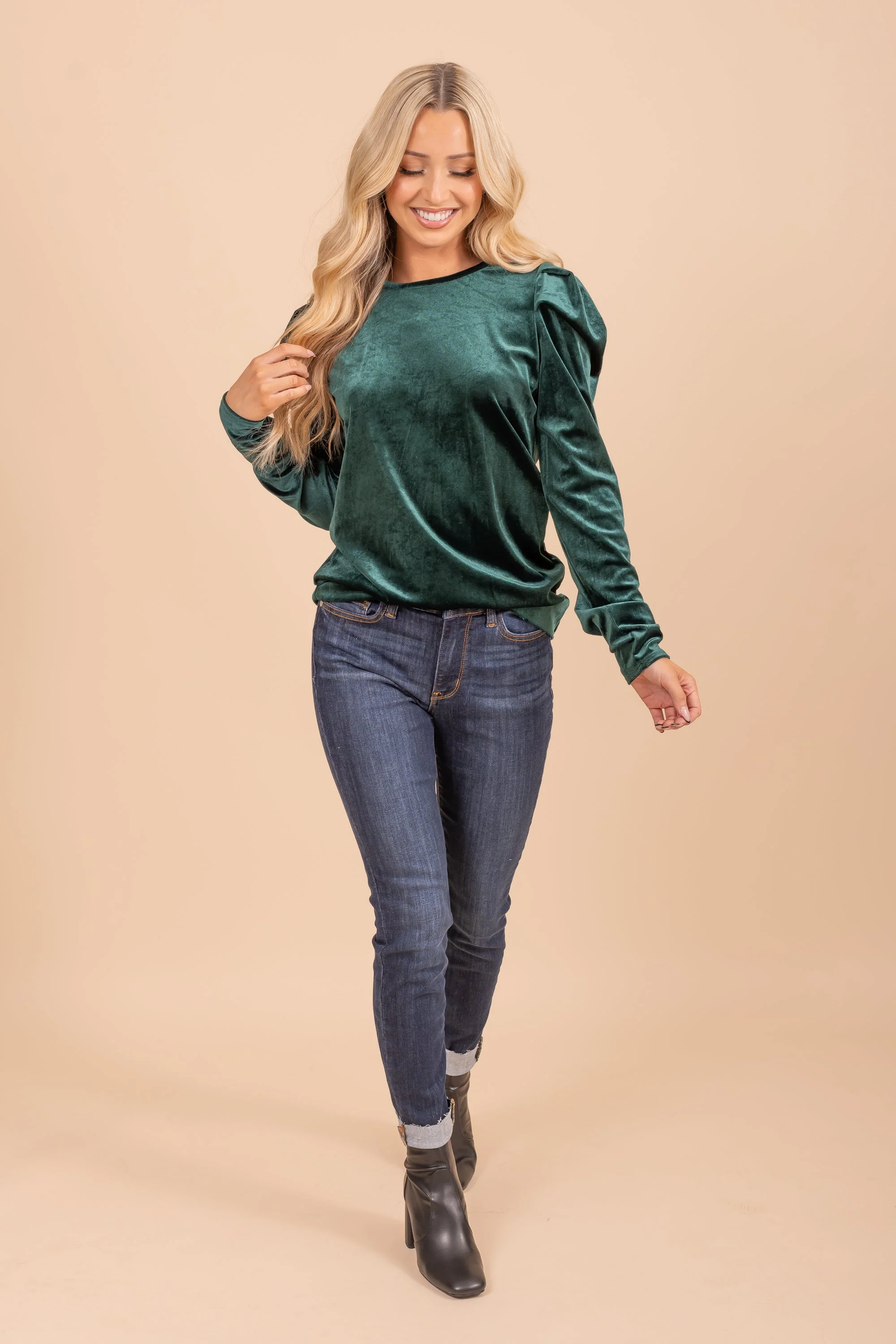 Velvet Long Sleeve Top