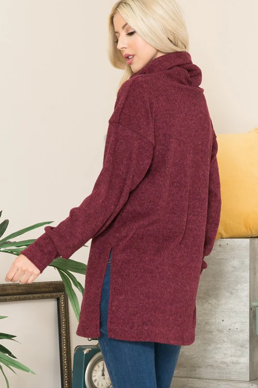 Turtle Neck Tunic Pullover