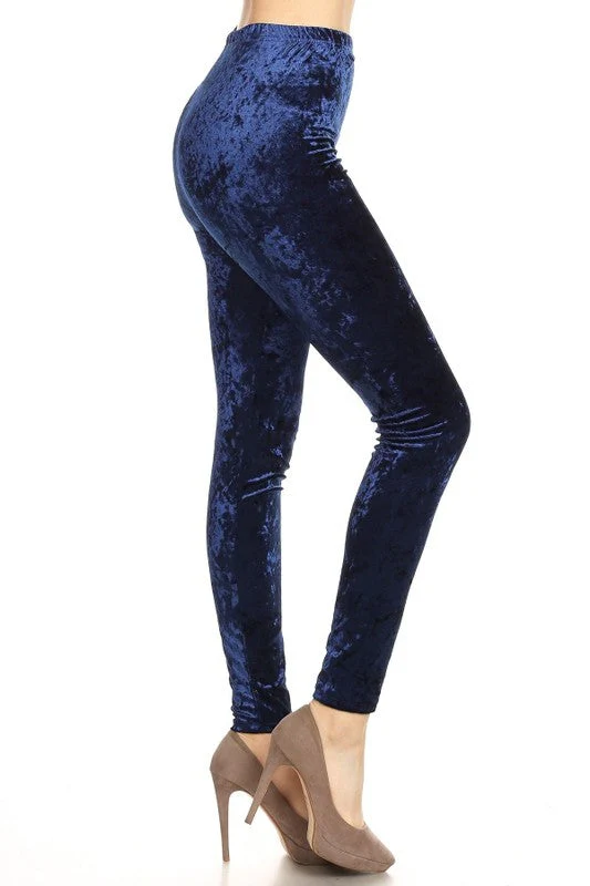 Navy blue cozy Velvet leggings