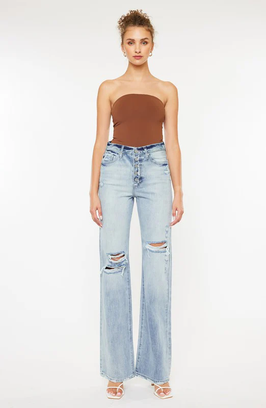 Kan Can Ultra High Rise 90's Flare Jeans