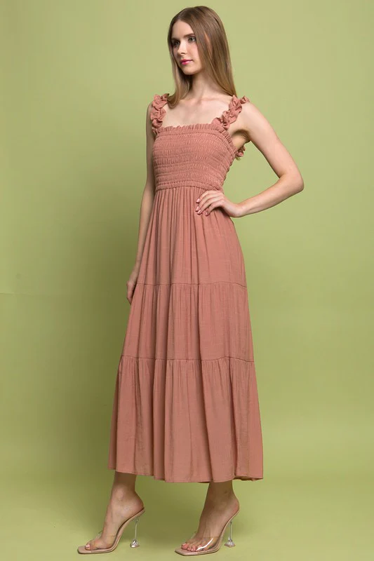 Smocked Bodice Maxi Dress