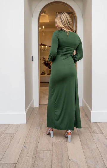 Genevieve Long Lantern Sleeve Dress