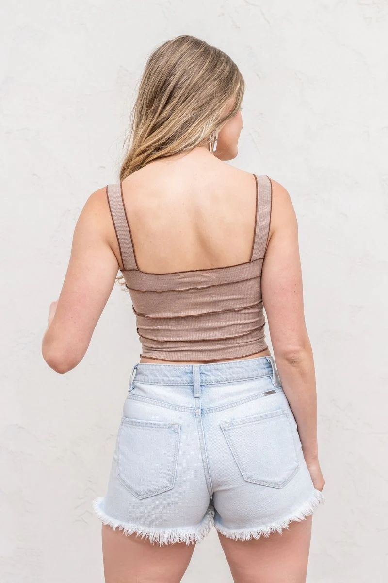 Worth A Shot Cropped Tank Top