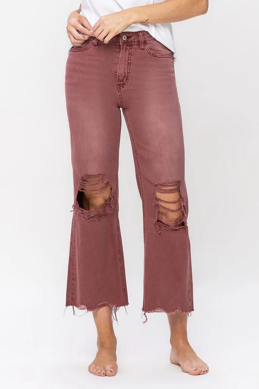 VERVET by Flying Monkey 90's Vintage High Rise Crop Flare Jeans