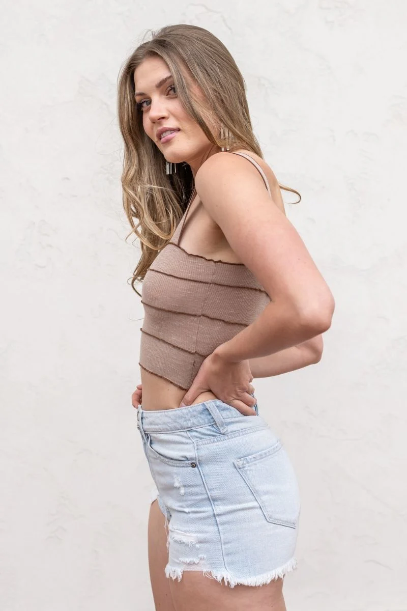 Worth A Shot Cropped Tank Top