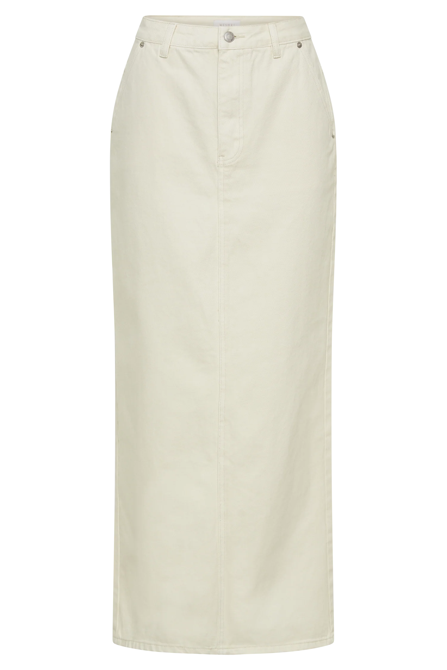 Illona Denim Maxi Skirt - Ecru