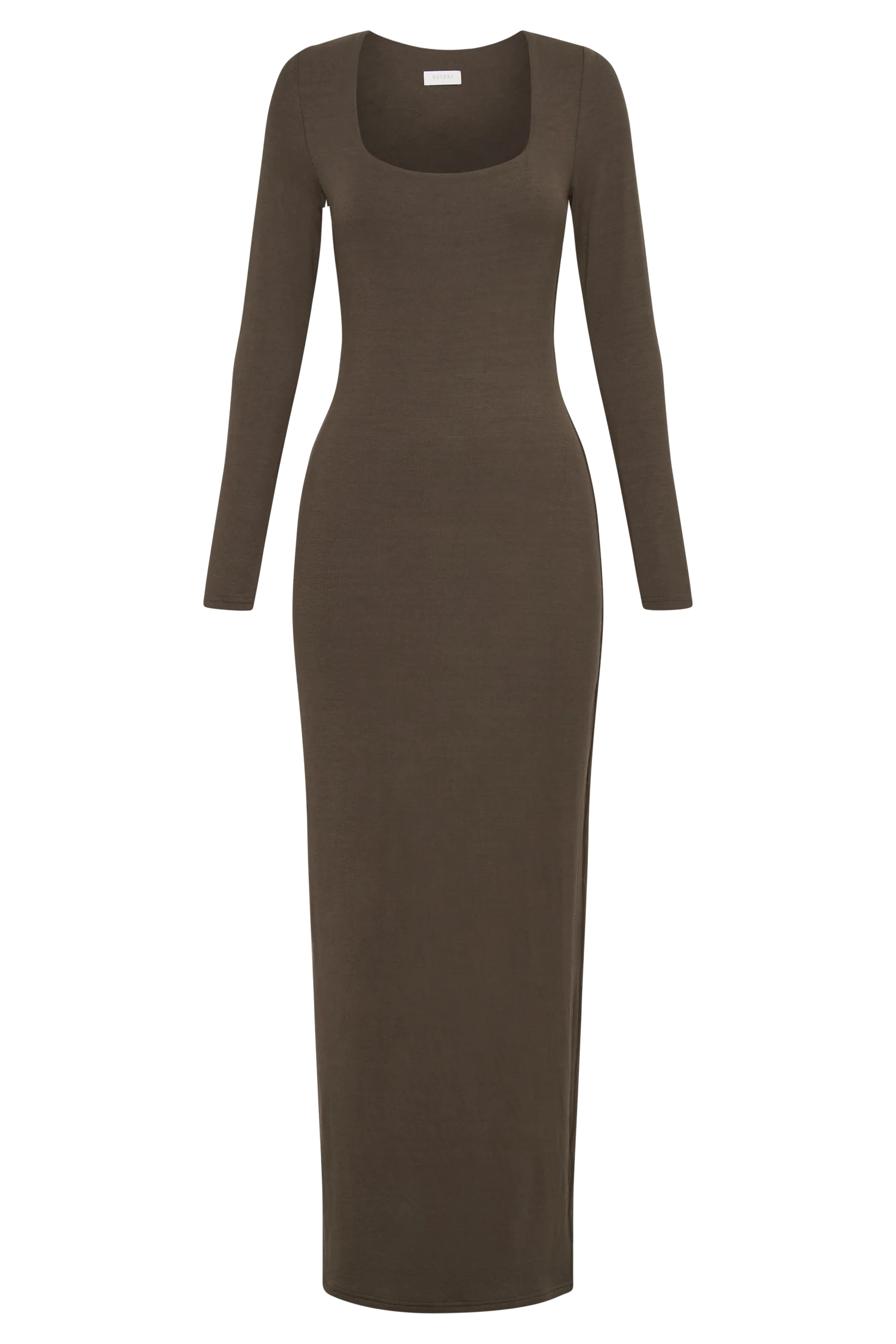 Vanessa Modal Long Sleeve Midi Dress - Chocolate