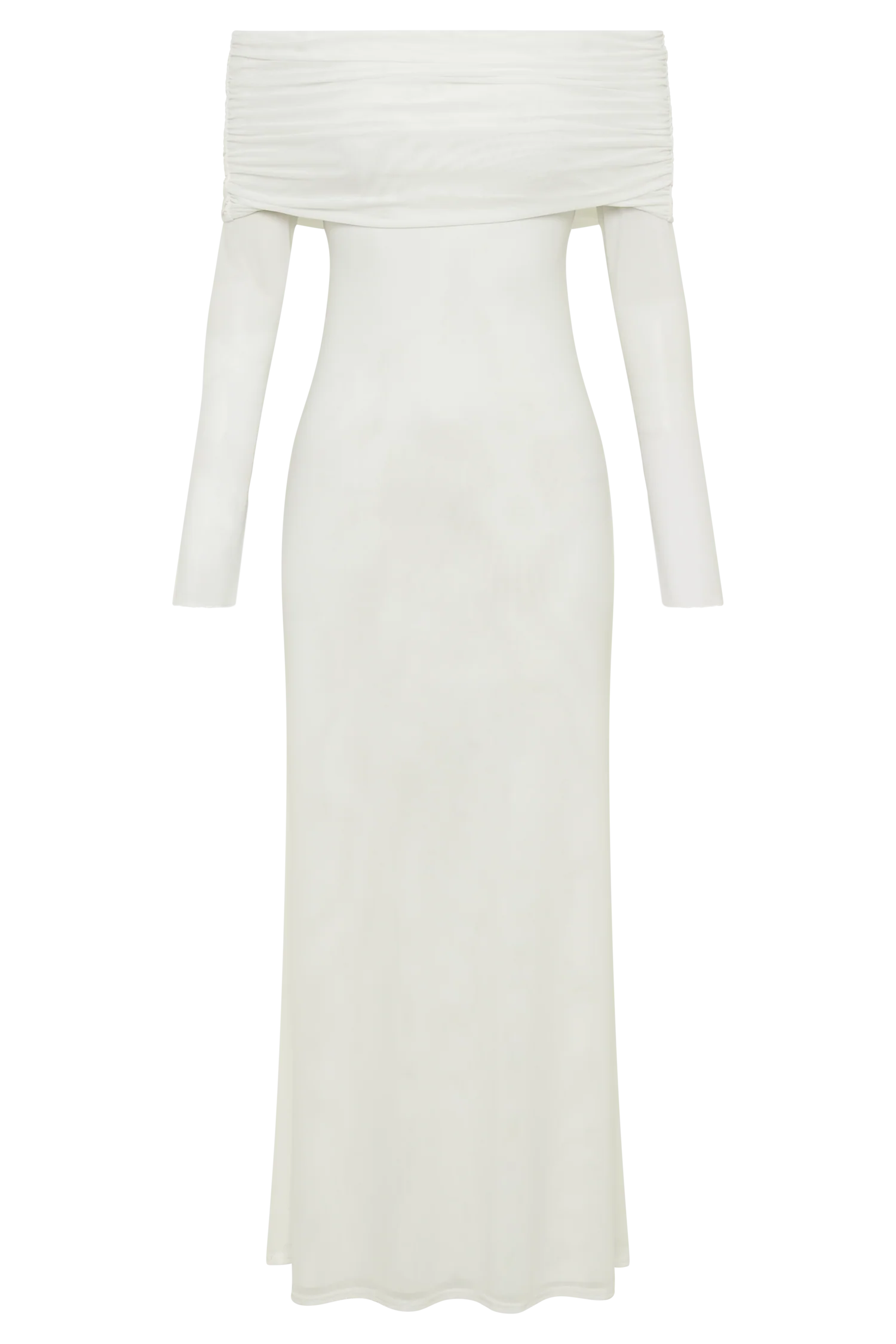 Josie Off Shoulder Mesh Maxi Dress - Ivory