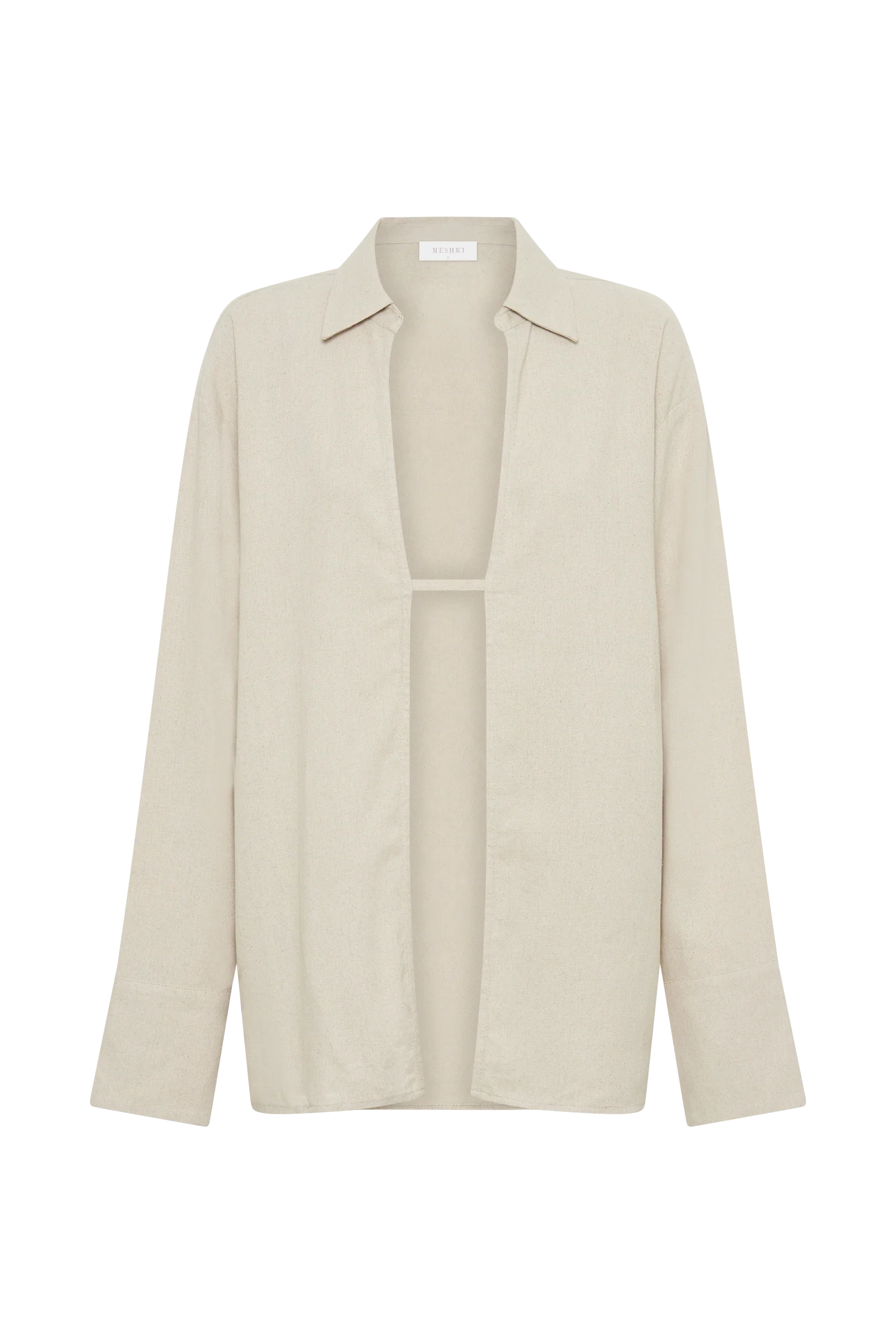 Tasha Oversized Linen Shirt - Natural