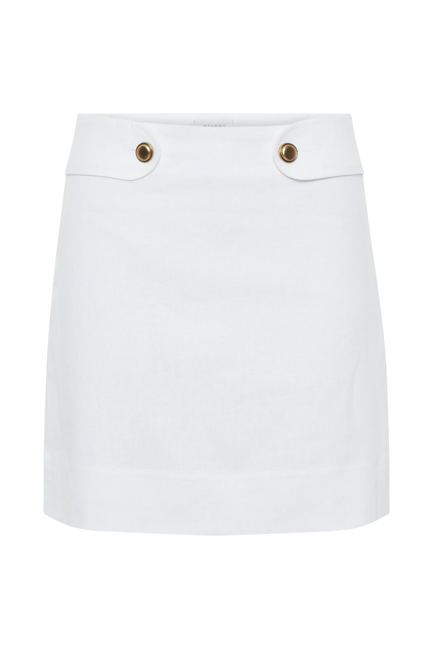 Marquette Linen Mini Skirt - White