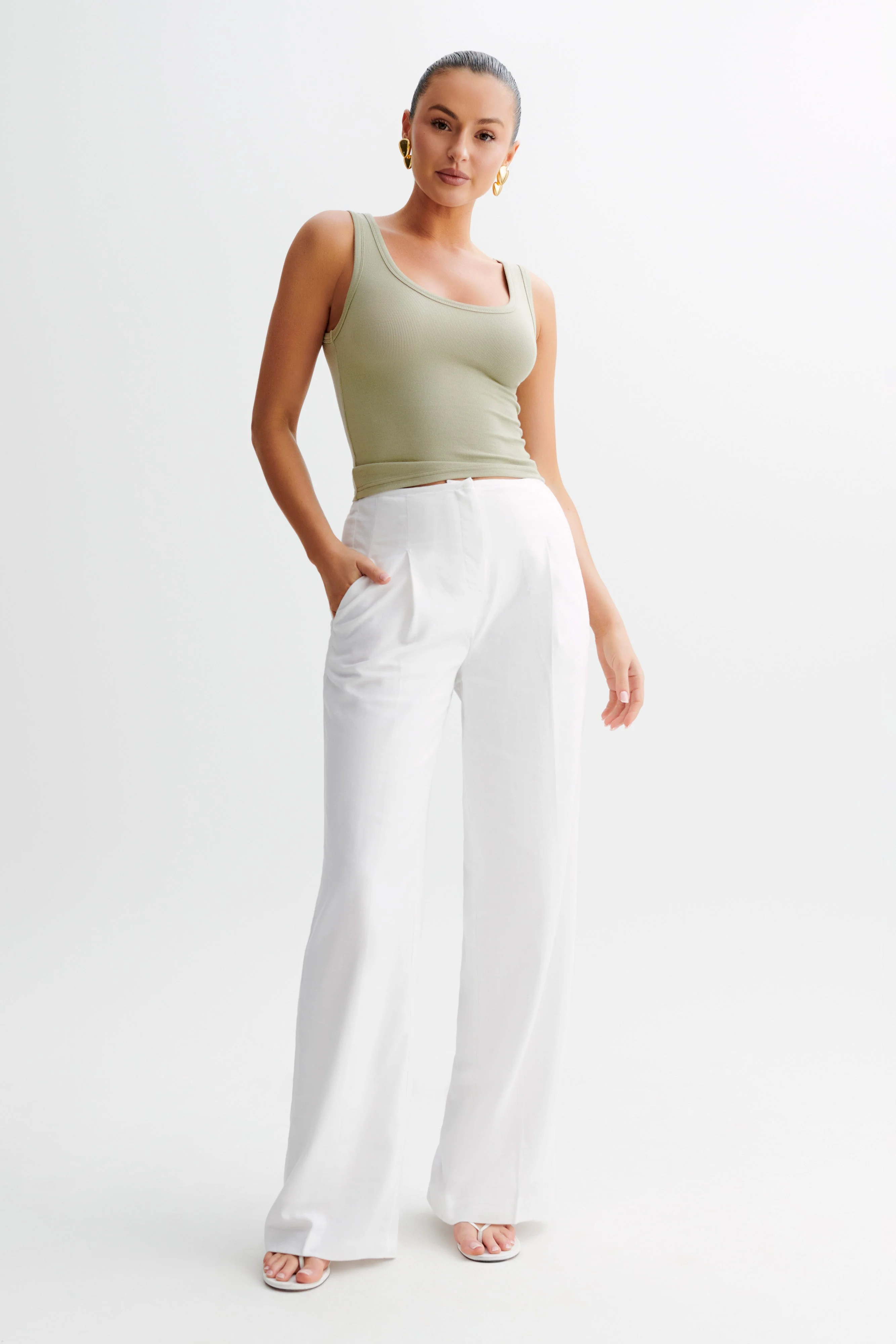 Chandler Modal Tank Top - Sage Green
