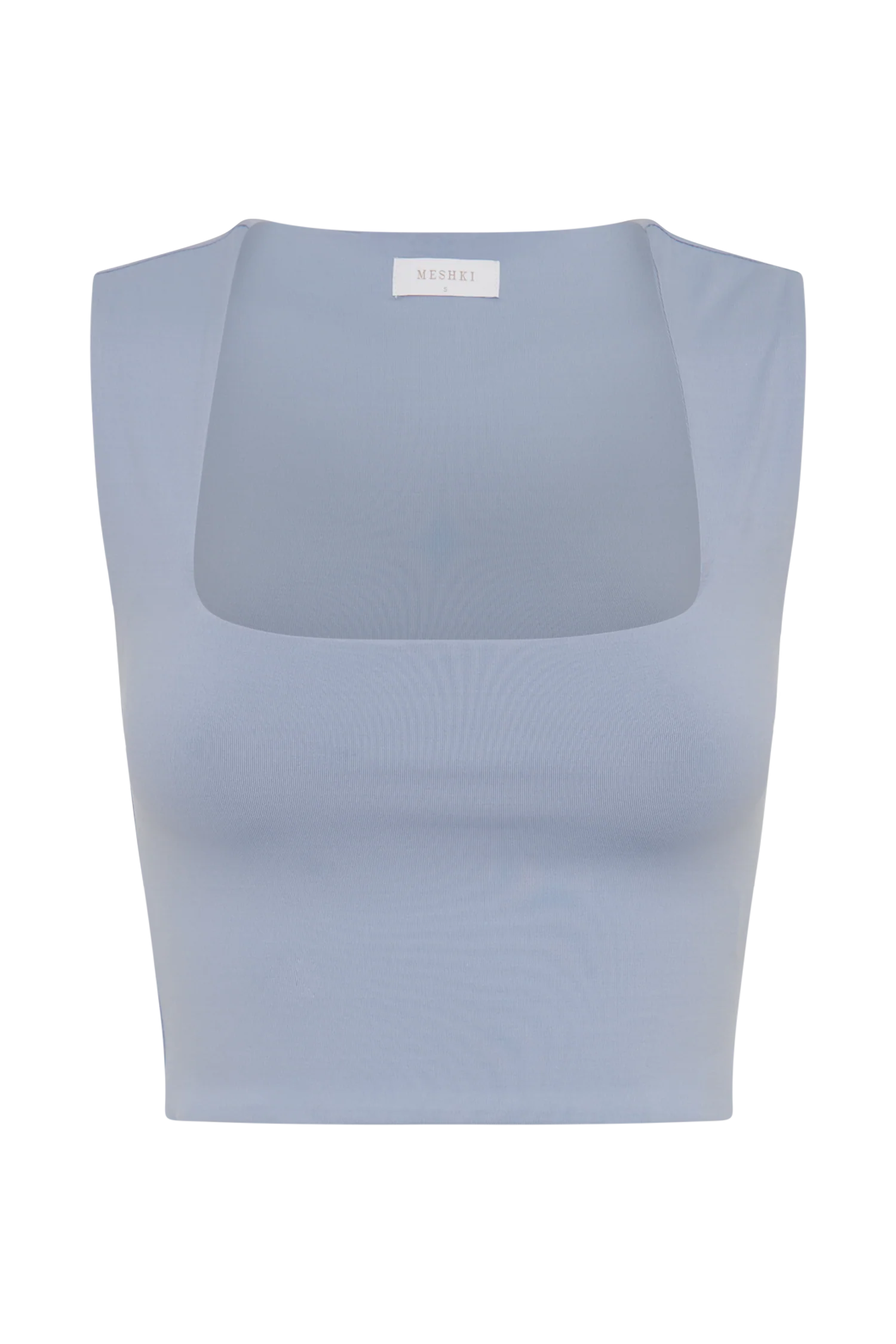 Linley Recycled Nylon Cropped Top - Dusty Blue