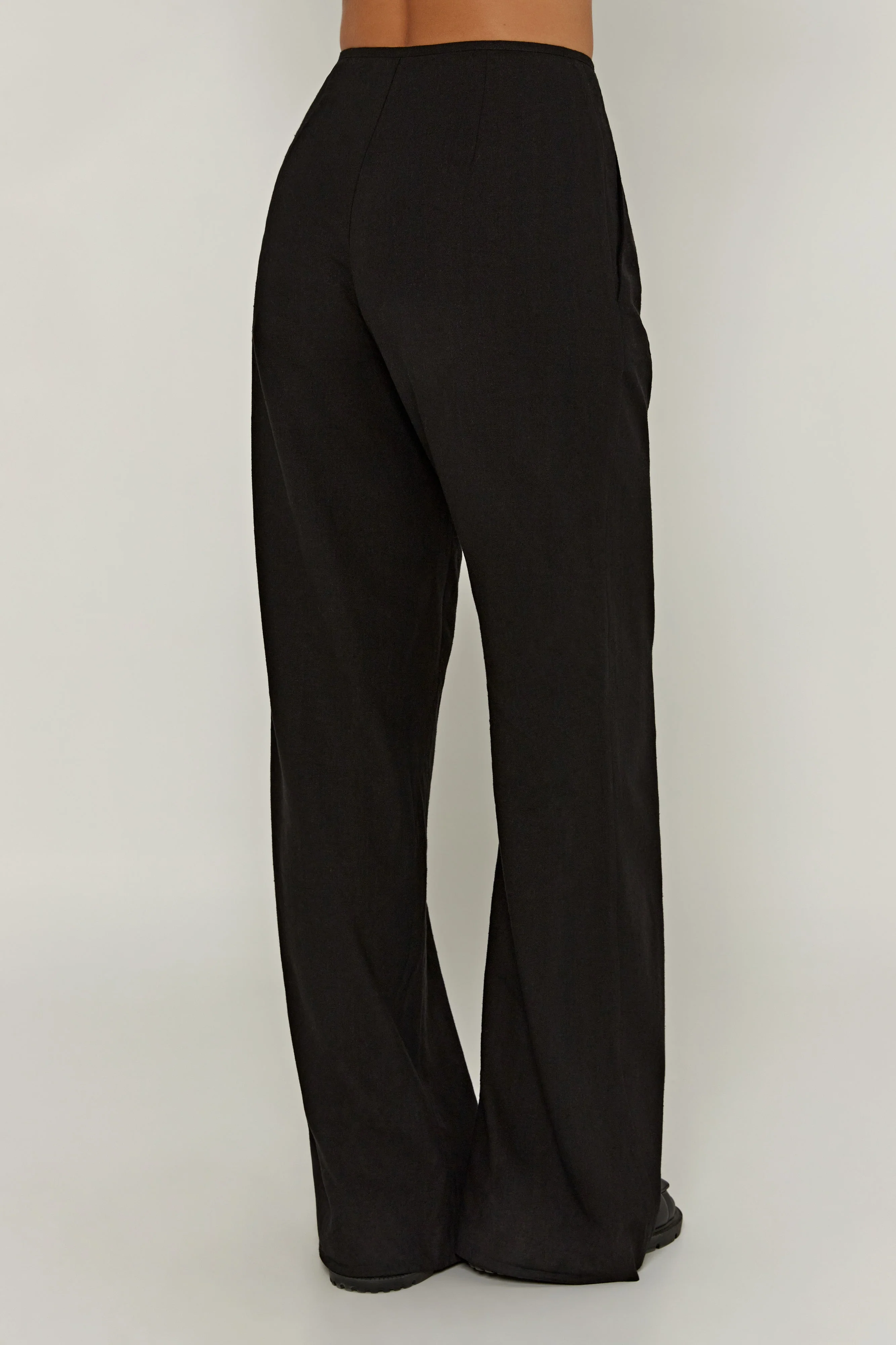 Adina Linen Pant - Black