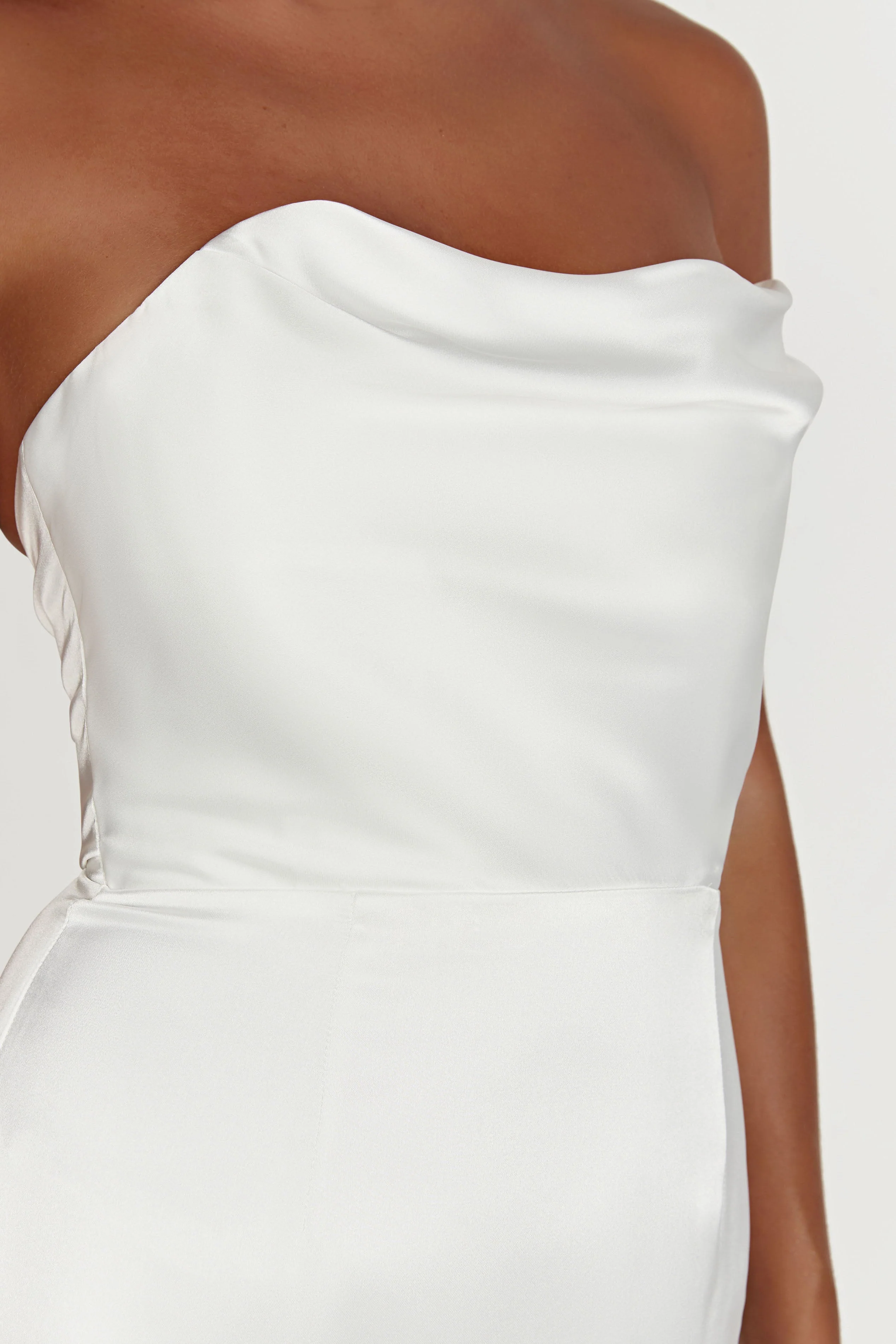 Alanis Strapless Maxi Dress - White