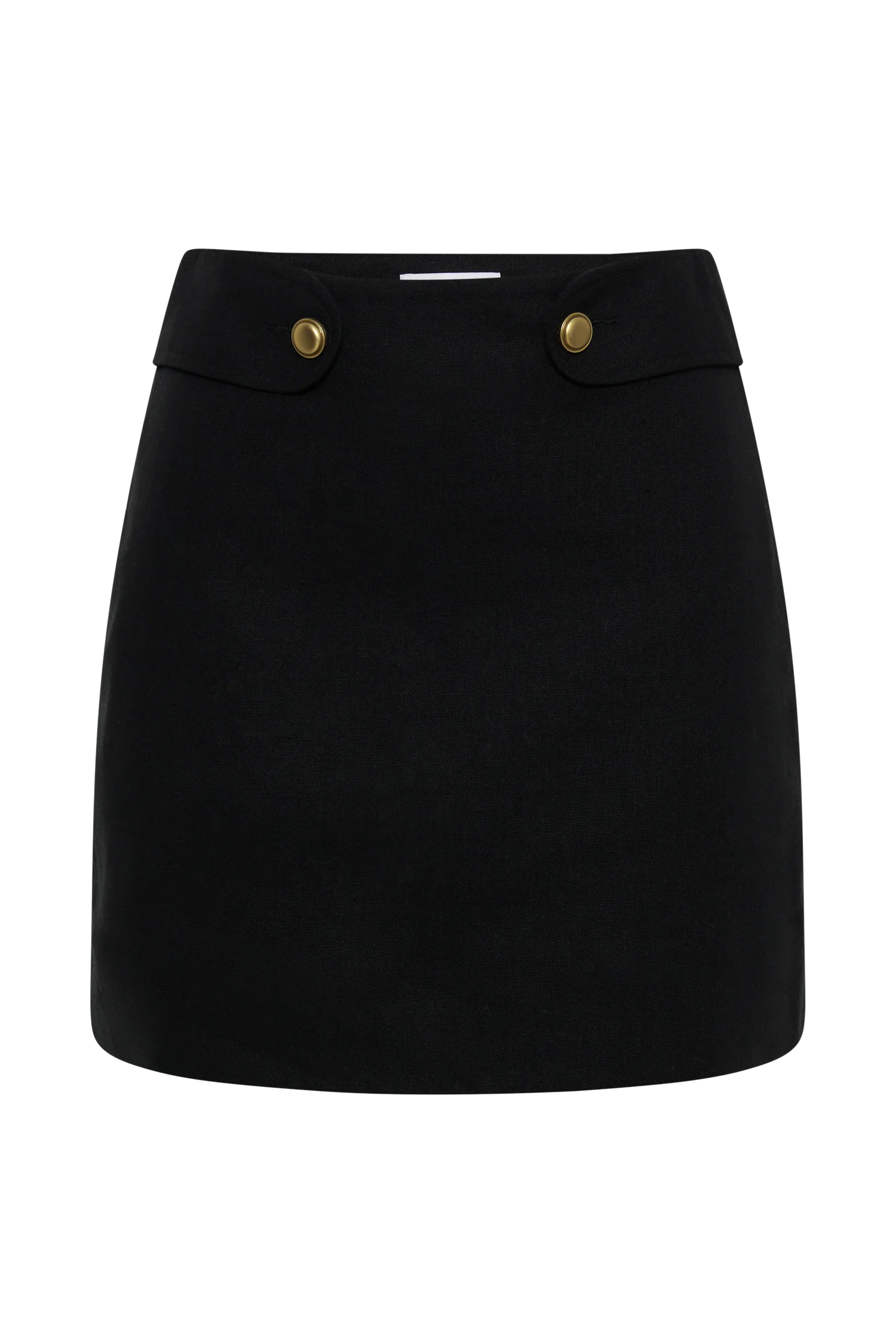 Marquette Linen Mini Skirt - Black